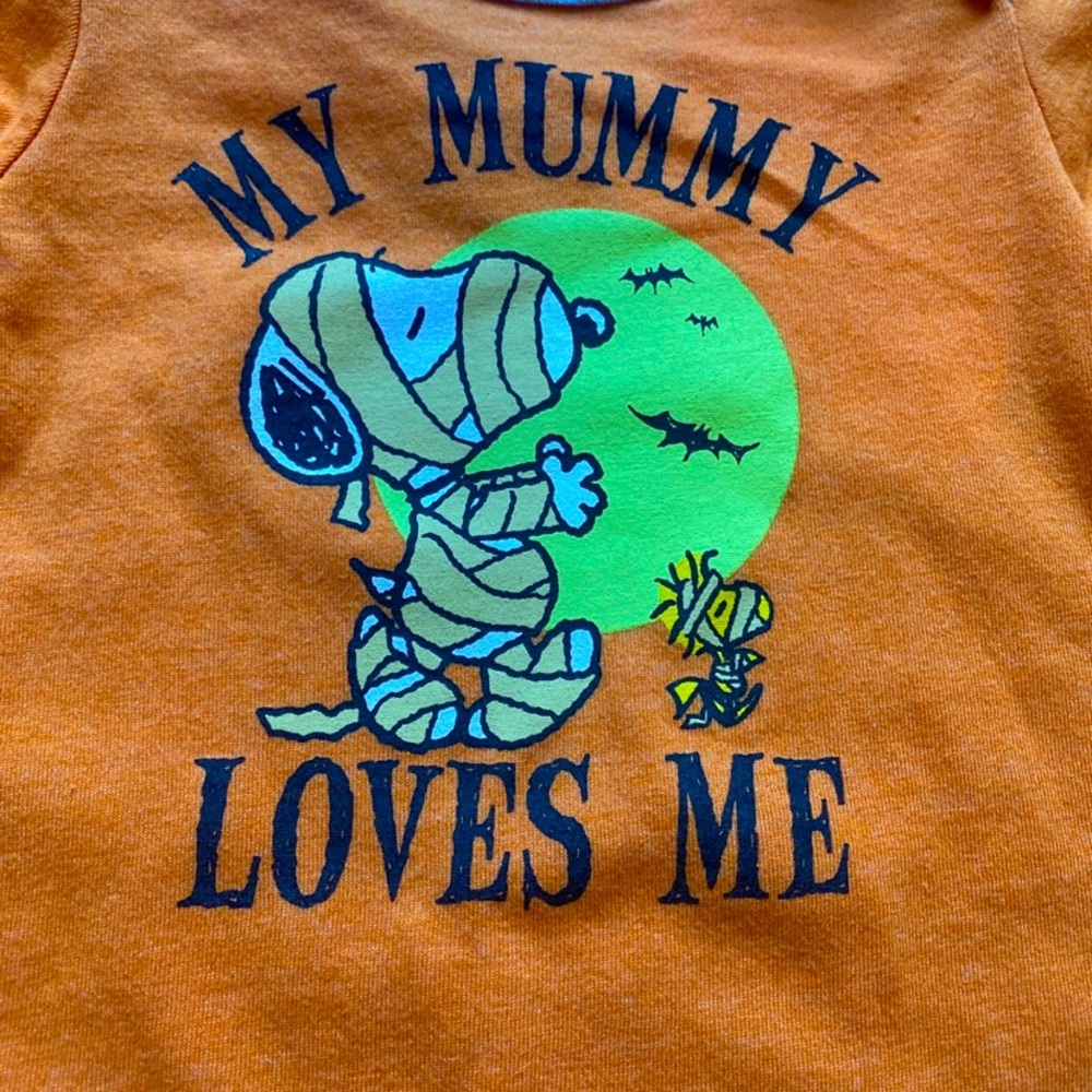 Snoopy Mummy Halloween Romper- Size 0/3 Months